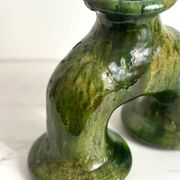 Sculptural vase in glazed ceramic from Tamegroute.