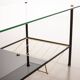 Table basse d'appoint en verre Pierre Guariche Airborne en acier noir avec verre