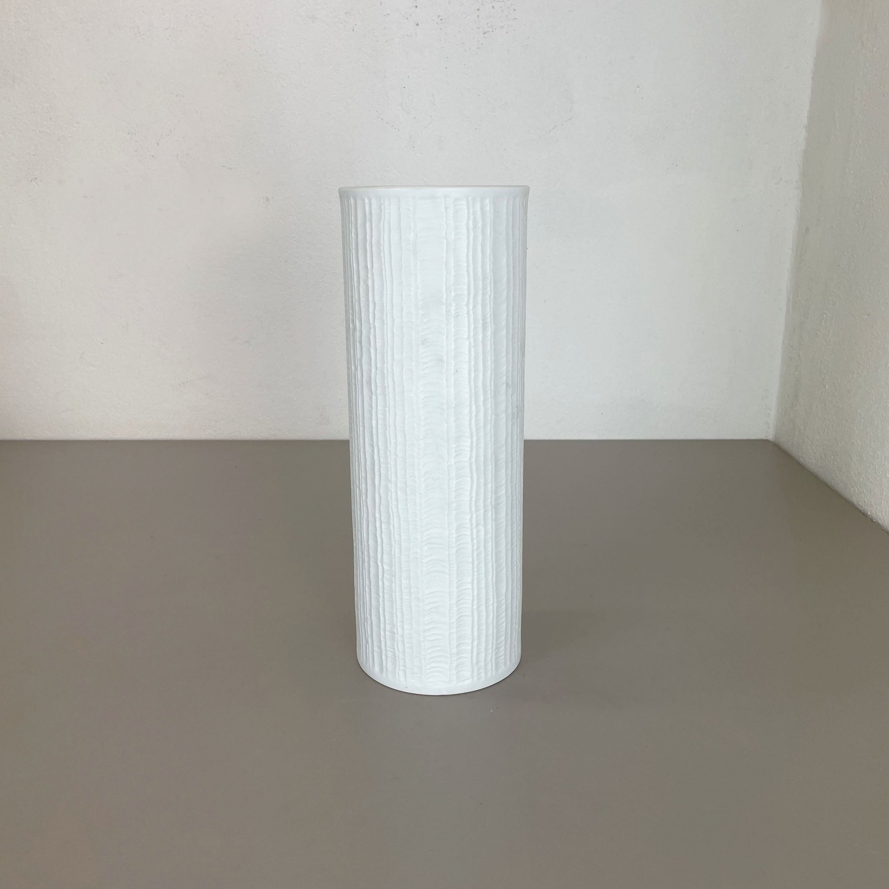 Large 32cm Op Art Vase Vase Heinrich Fuchs for Hutschenreuther, Germany, 1970s