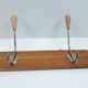 Vintage style hook 3 hooks in wood and metal