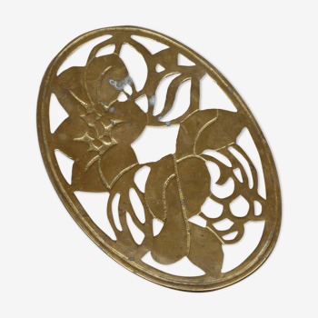 Dessous de plat en laiton Art Nouveau