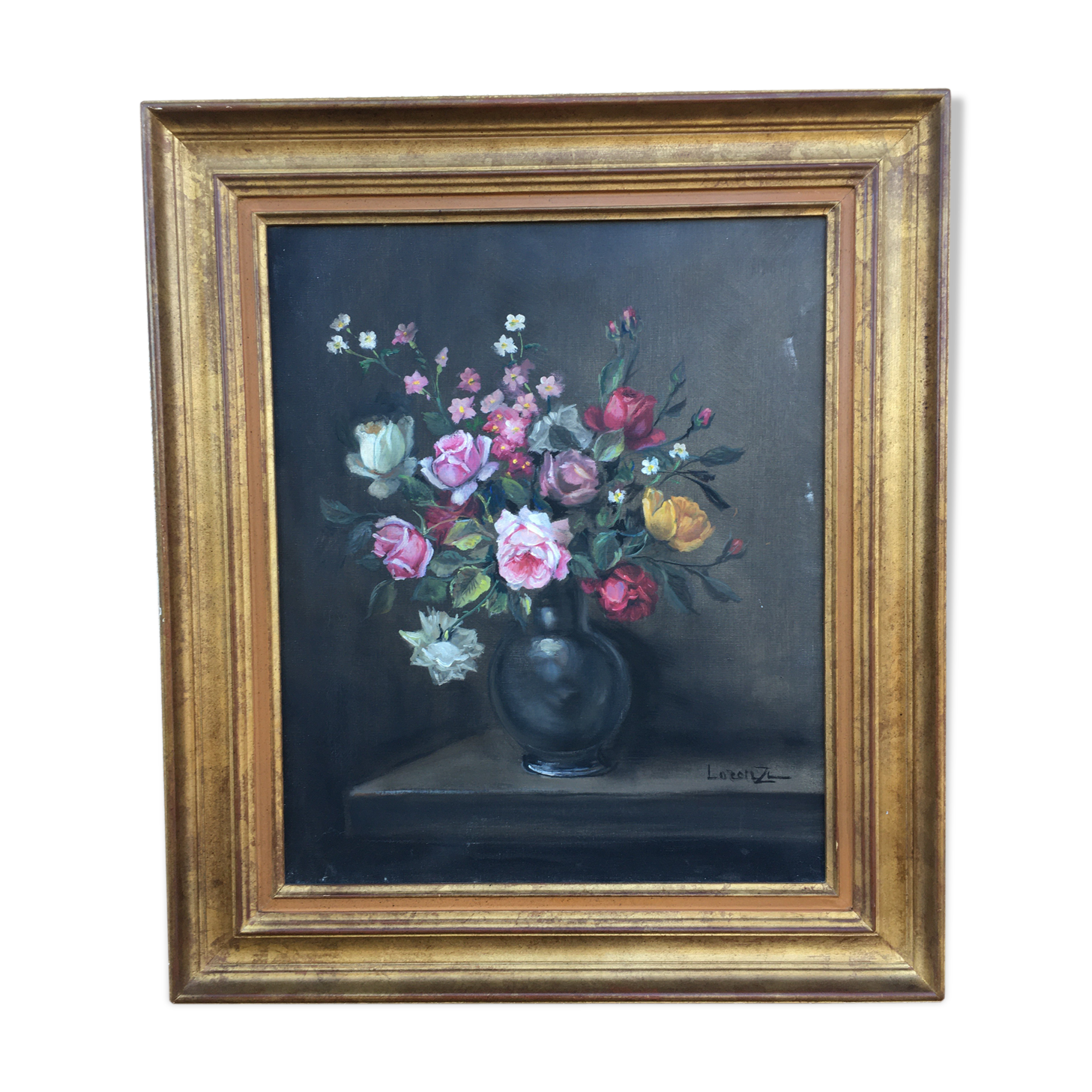 Painting on canvas bouquet of flowers