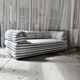 Vintage black and white striped sofa bed