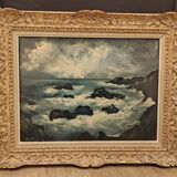Oil on canvas by Marcel Bouyeron, circa 1940