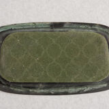 Dark green rectangular bronze dish