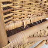 Rattan storage chest of drawers with 3 drawers