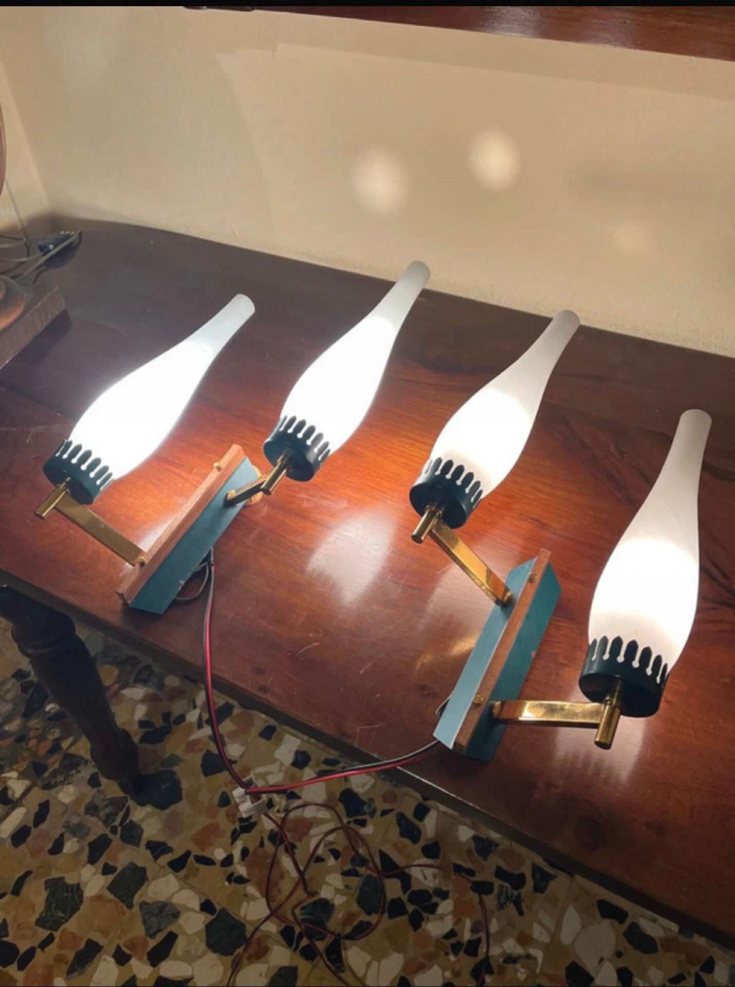 Pair of Stilnovo wall sconces