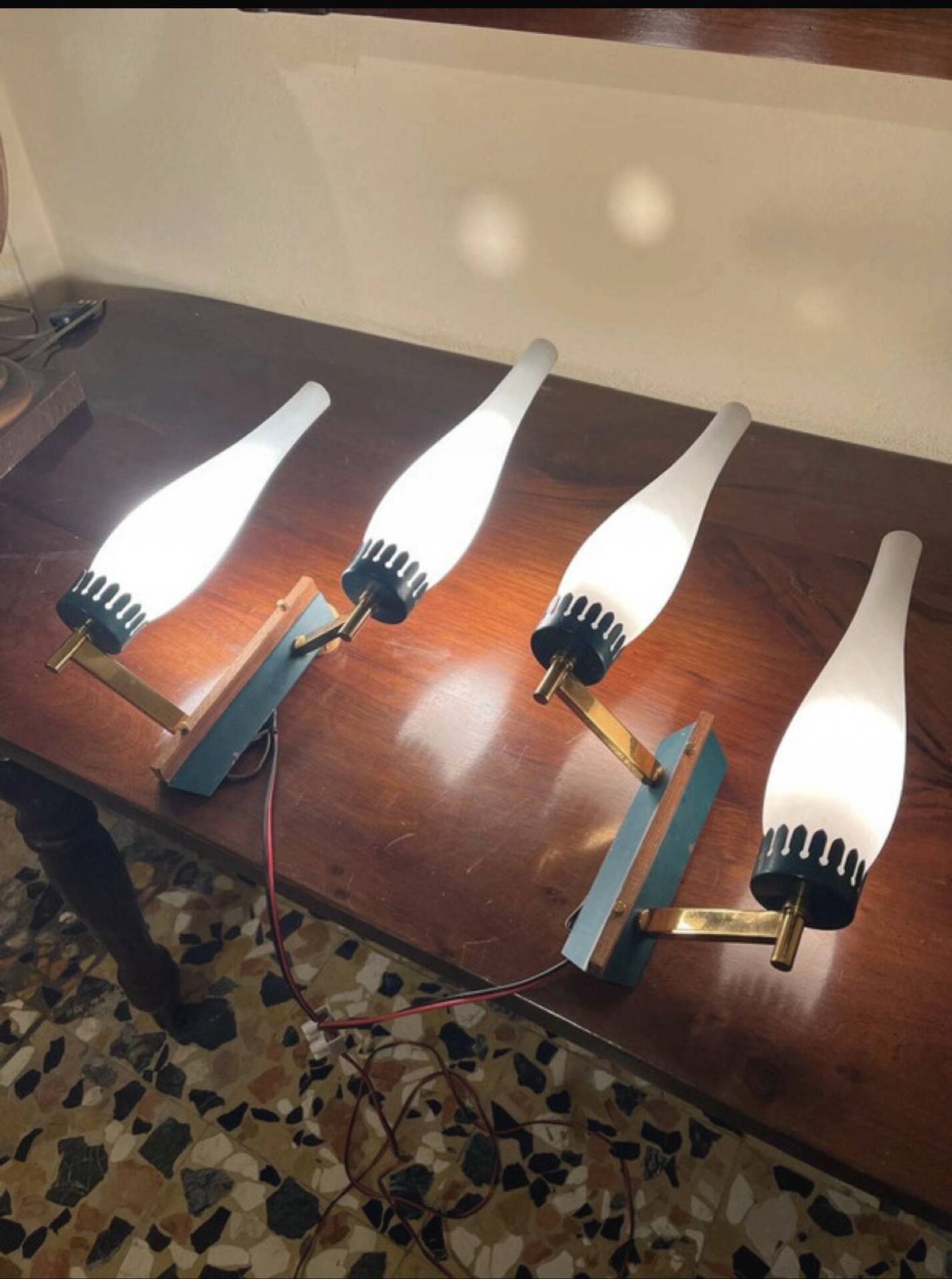 Pair of Stilnovo wall sconces