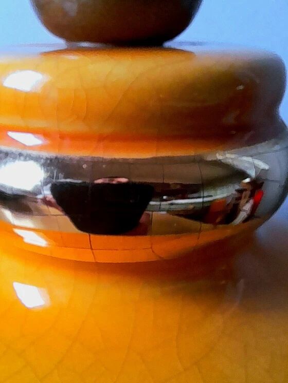 Cracked ceramic lamp, The Dolphin 1980.