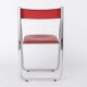 Tamara Folding Chair by Arrben Italy 1970s | Chrome Frame & Red Leather |