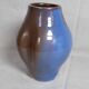 Blue and brown ceramic vase from the 1980s.
