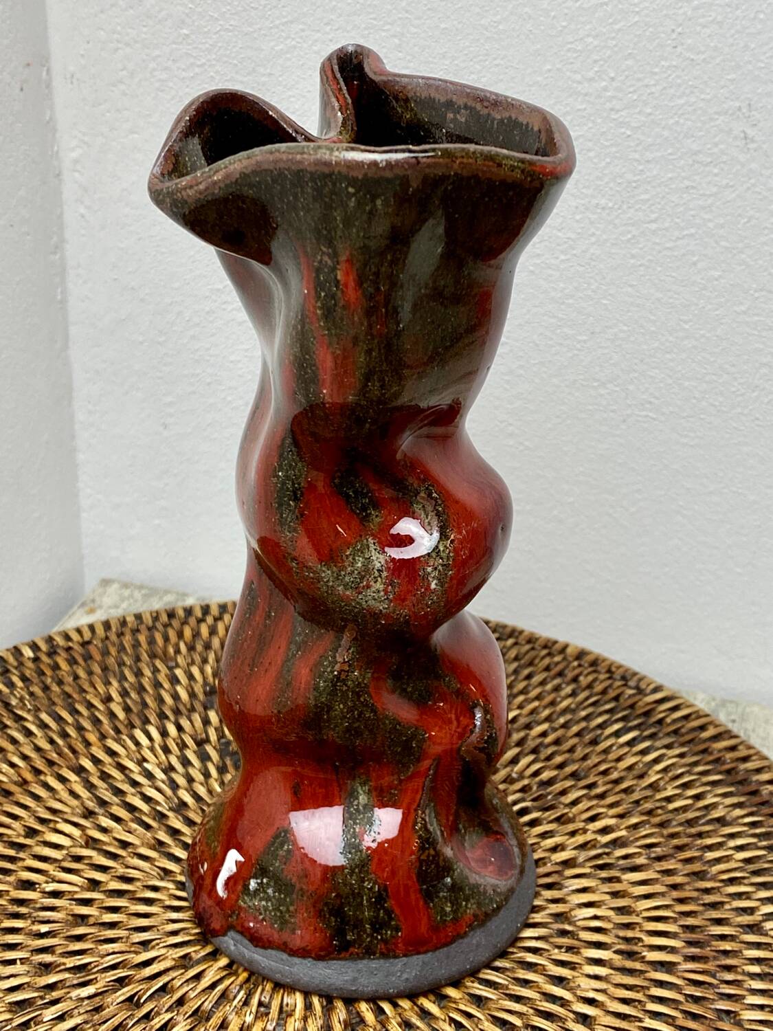 Delahay P ceramic crumpled vase