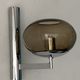 Pair of chrome metal sconces and smoked glass from Sciolari, 1970