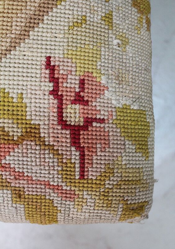 Canvas and wood stool, Louis XIV style - End of XIXth century