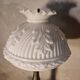 Patinated regulable lamp with a moulded white opaline shade from 1900, 52x26, very beautiful.