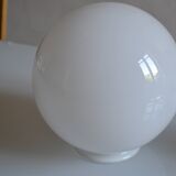 Art Deco table lamp with white opaline glass globe