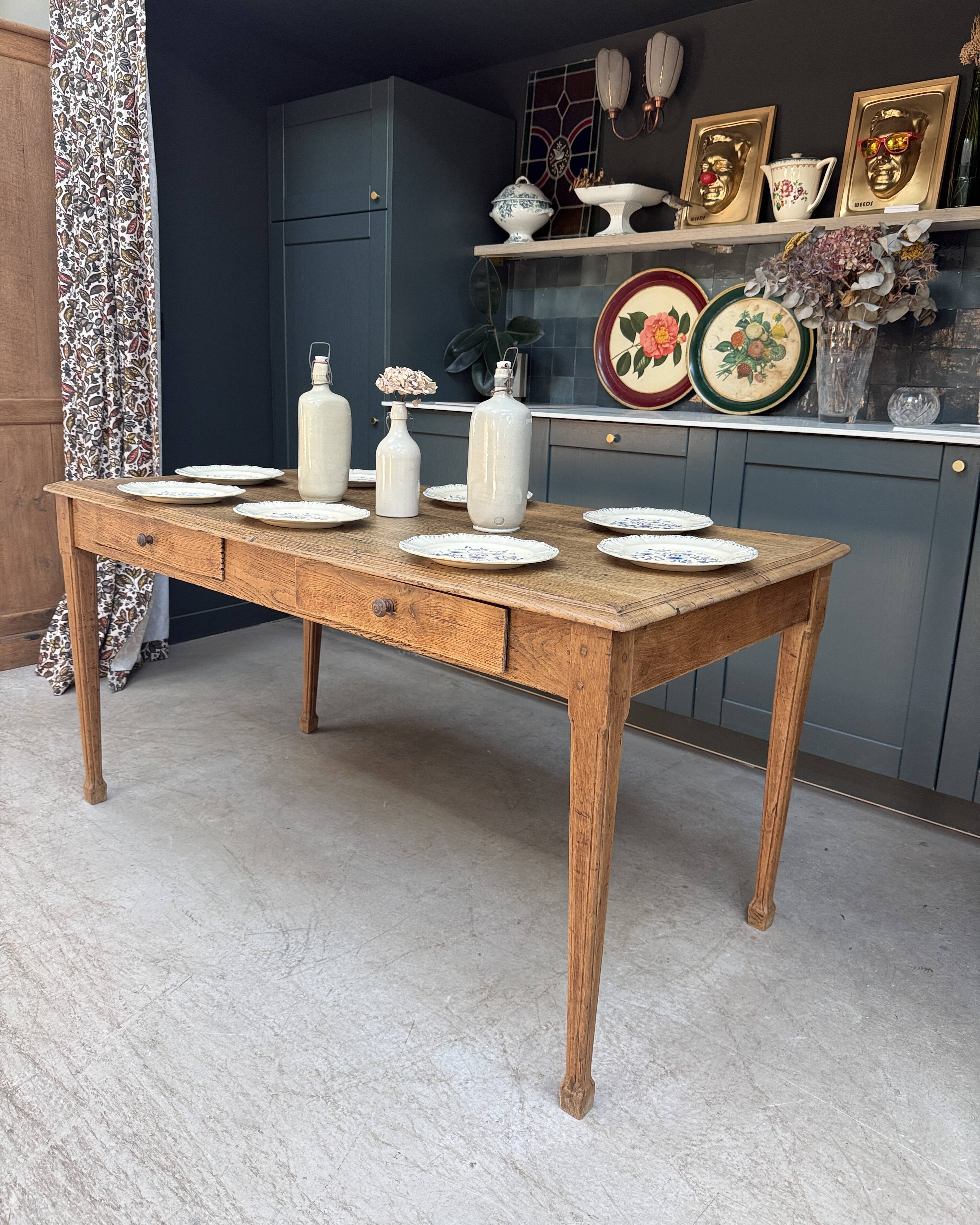 Oak farmhouse table