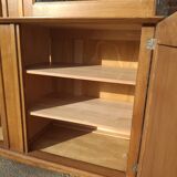 Display cabinet, solid oak, 1970s.