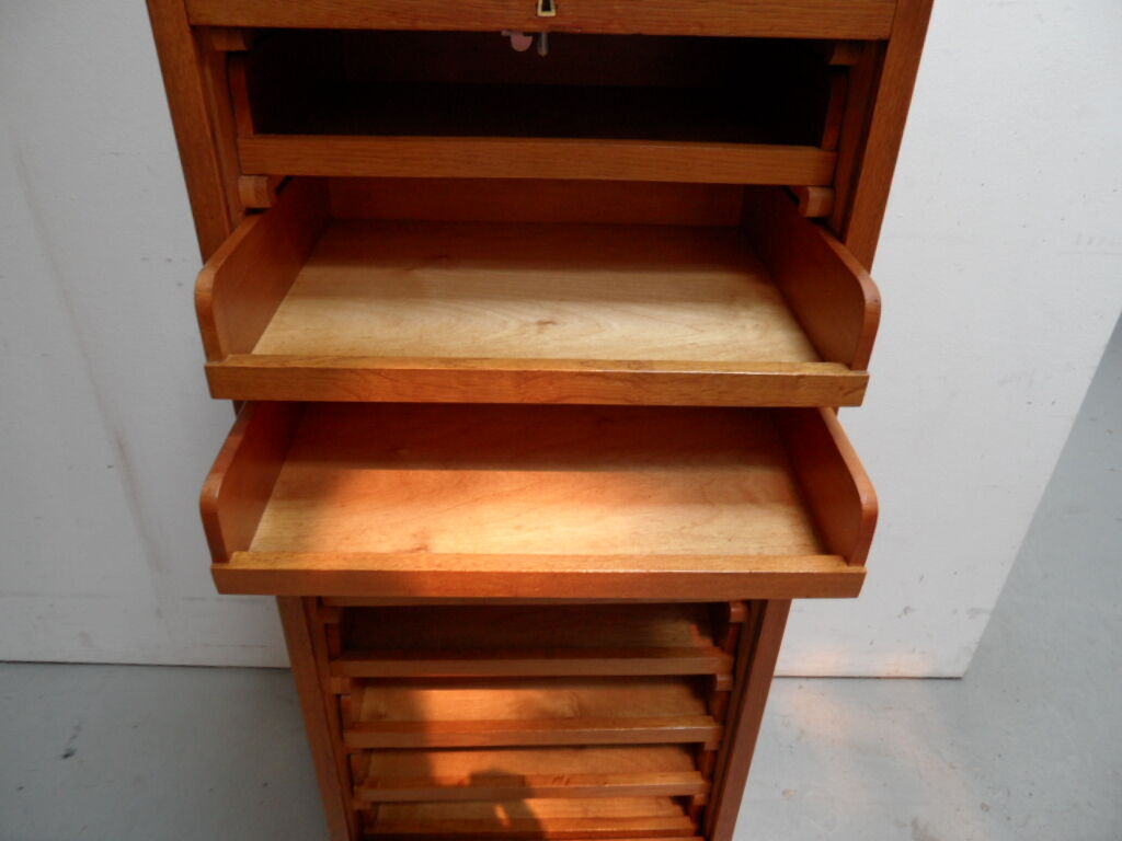 Vintage filing cabinet with roller shutter