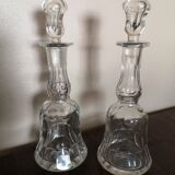 Pair of crystal abstinthe decanters late 19th/early 20th century
