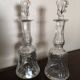 Paire de carafons à abstinthe en cristal fin 19ème/début 20ème siècle