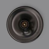 Black metal cone wall lamp or ceiling light, 1960s