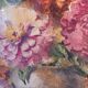 Nature painting with bouquet of flowers