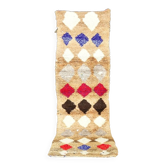 Vintage Moroccan Berber Boujaad rug 343 x 77 cm