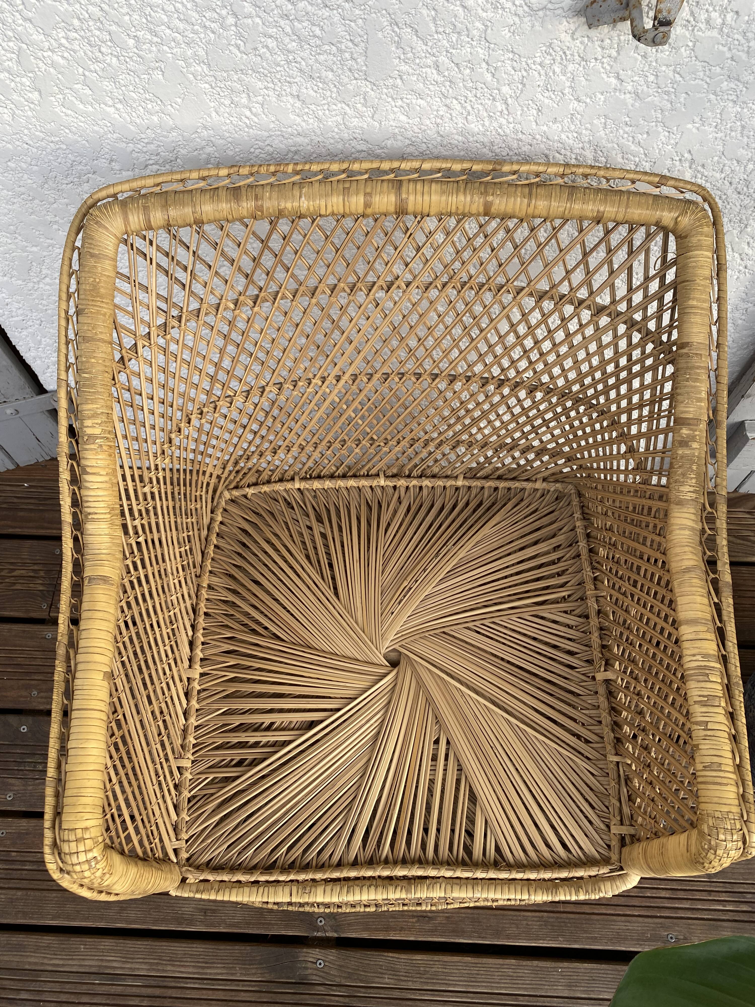 Rattan armchair
