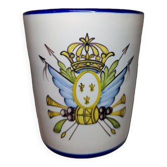 Nevers Montagnon earthenware cup commemorating the Revolution