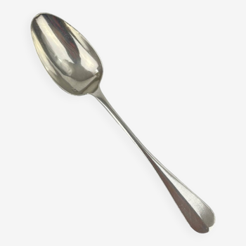 Tea Spoon Uniplat Model In Sterling SilverUniplat Model. A beaded medallion on the back of the spatula