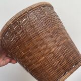 Cache pot rotin vintage
