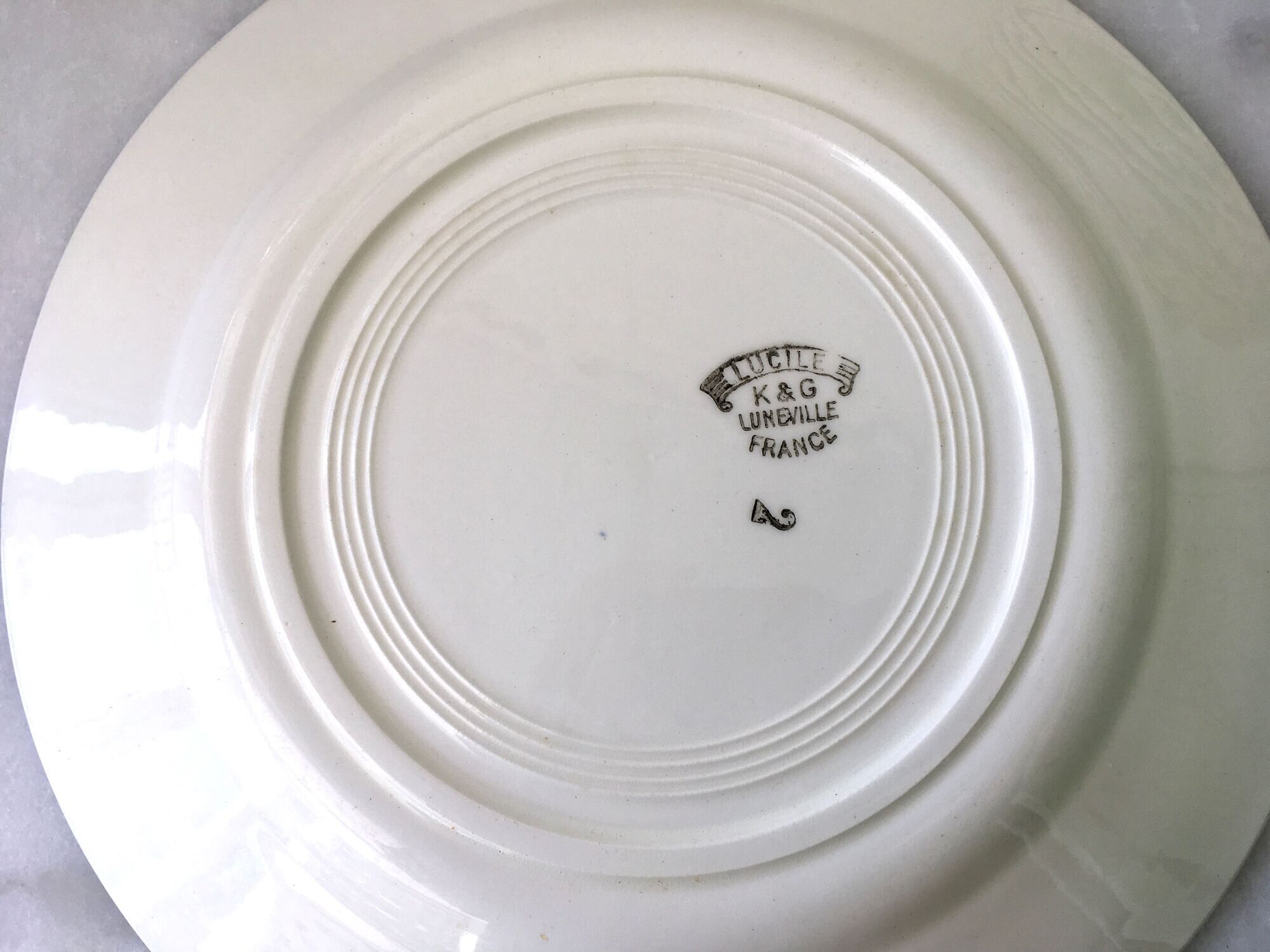Set of 15 plates art nouveau kg lunéville
