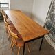 Refectory table Mullca metal and wood 1960