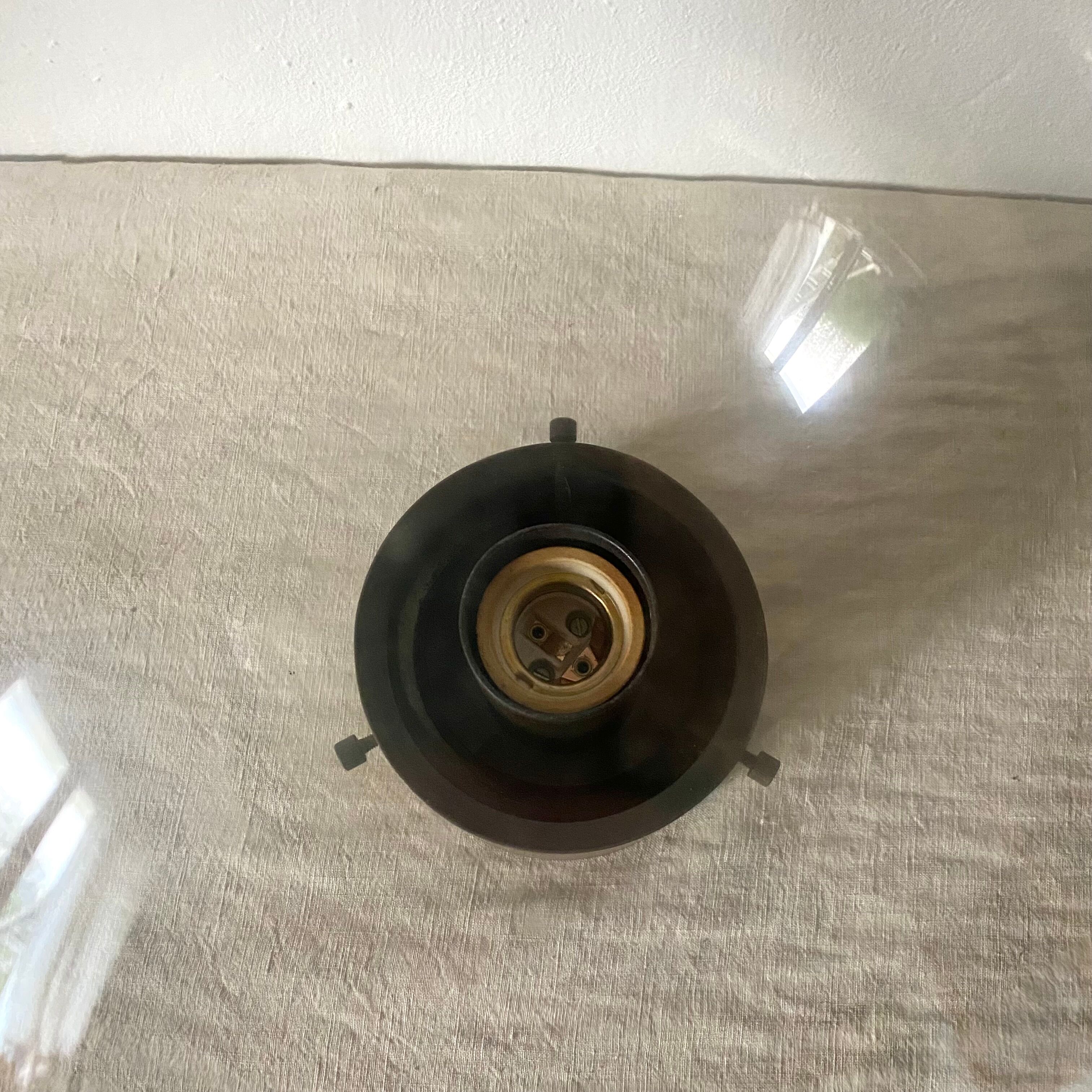 Plafonniers vintage globes en verre fumé