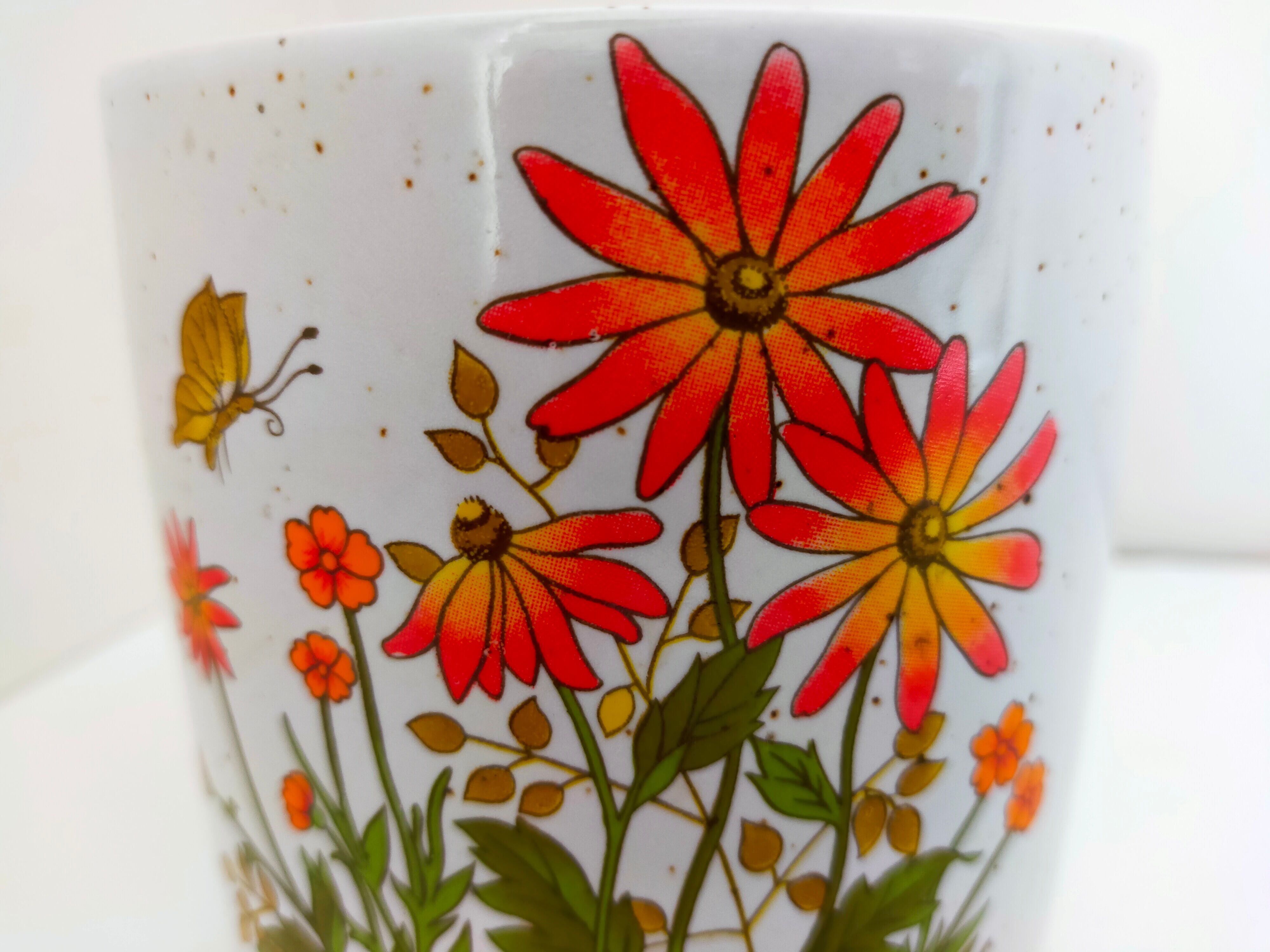 pot or cache stoneware pot decoration flowers