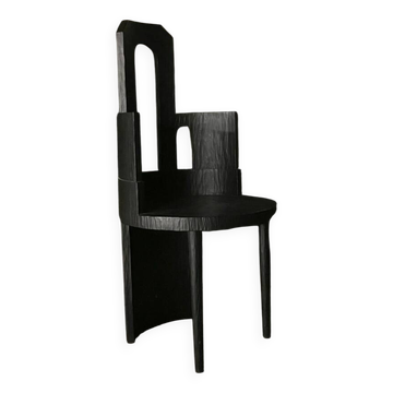 Room Studio Primitive and Modern Oak Sculptural Chair