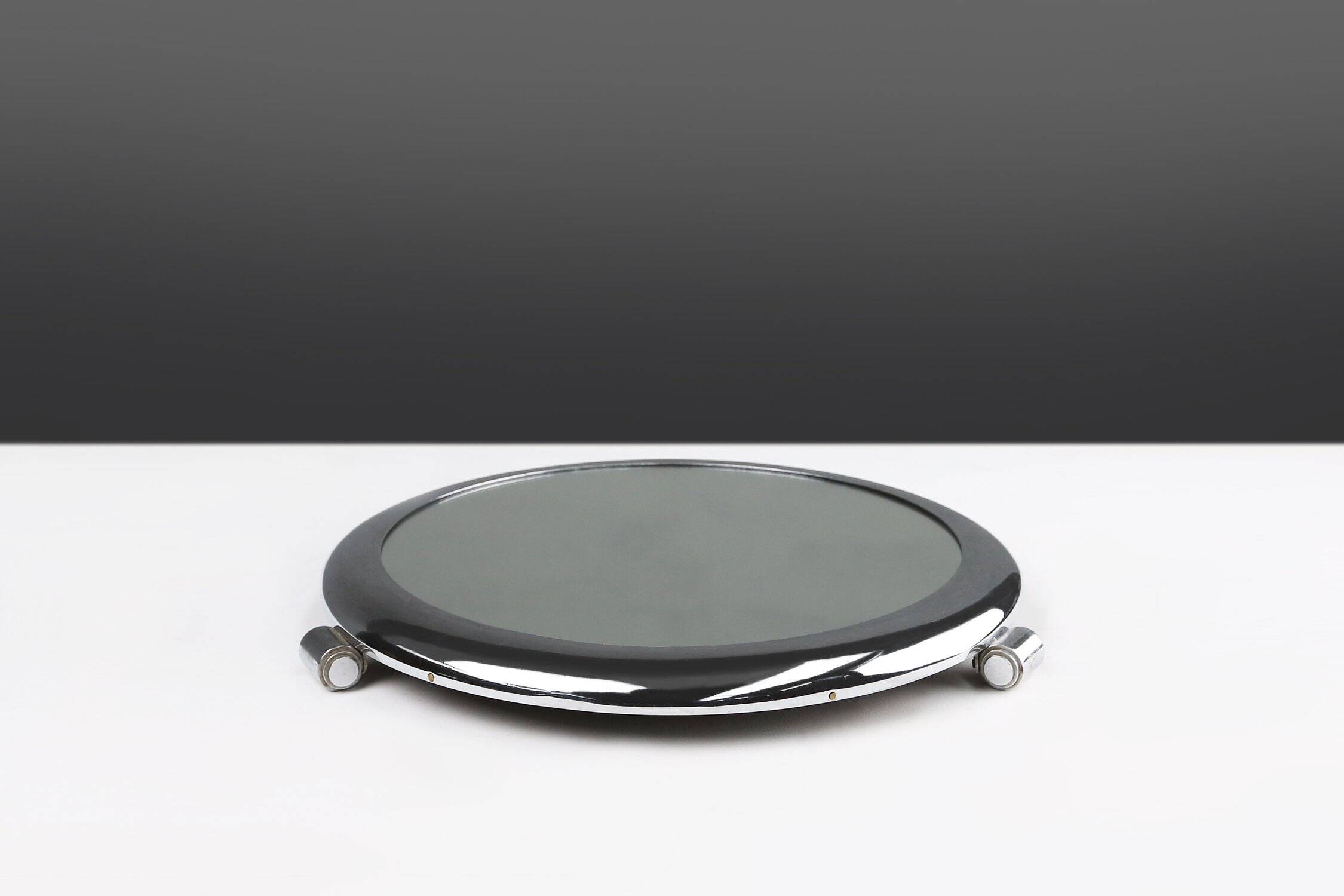 Chrome and mirror Art Deco Serving Tray, Belgium 1930s