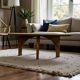 Retro oval wooden coffee table