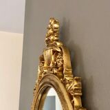 Oval gilded mirror baroque style