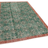 Anatolian Handwoven One-of-a-Kind 1980s Green Rug 164 cm x 253 cm