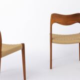 4 of 6 Niels Otto Møller Model 71 Chairs, 1960s Danish Mid Century Rosewood