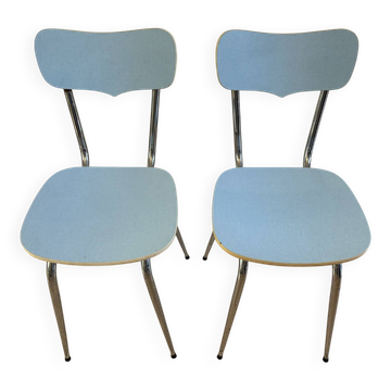 Blue Formica chair from the 70s "Peugeot"