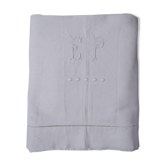 Ancien drap blanc monogrammé E.P coton brodé