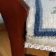 Piano bench stool upholstered canvas end of bed