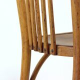 Vintage Thonet Bentwood Oak Chair With Original Label, Czechoslovakia, 1920