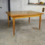 Table pierrette oak clear vintage 1960