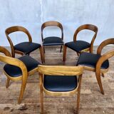 Set of 6 Baumann Gondola bistro chairs in curved wood