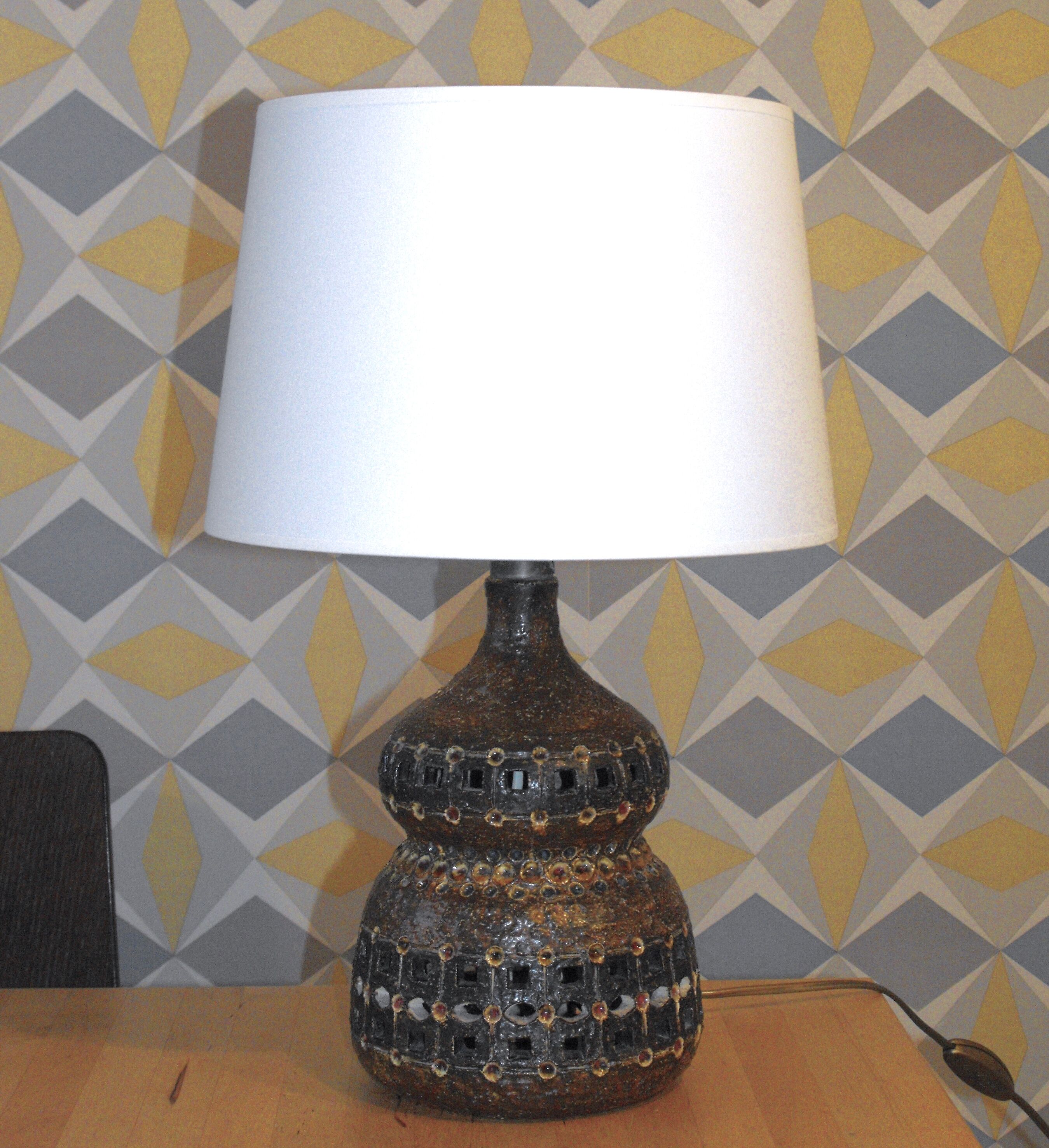 Ceramic lamp by Raphael Giarrusso 1926 - 1986