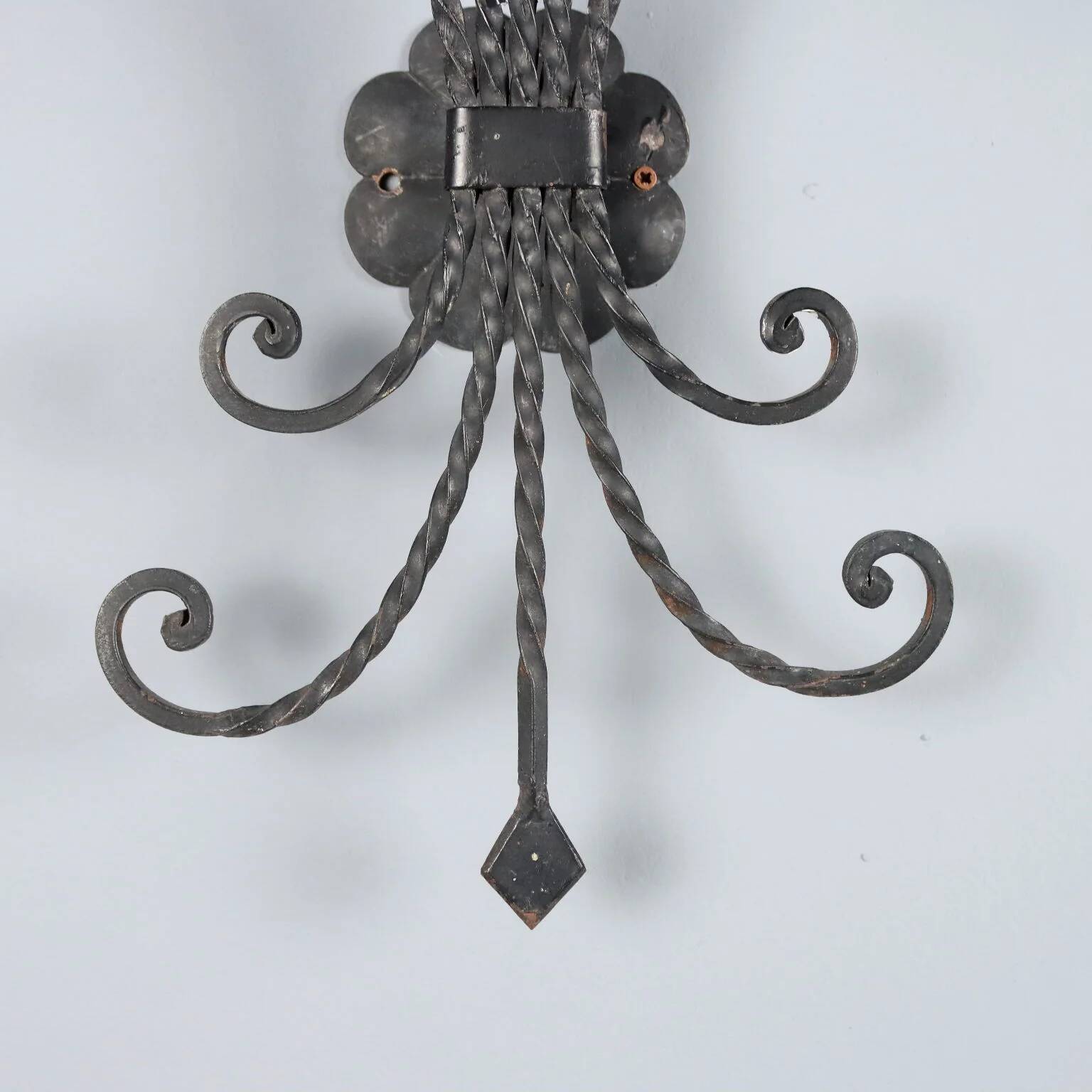 Wall sconce in wrought iron with 5 lights - Italy